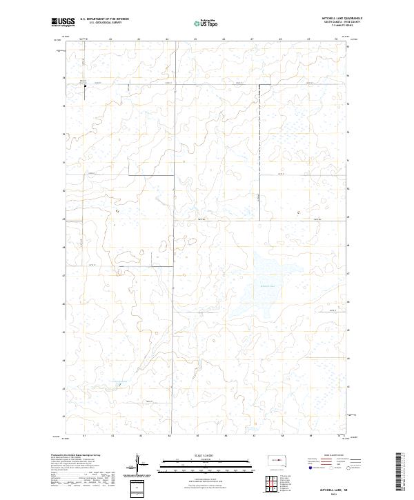 Mitchell Lake topographic map thumbnail