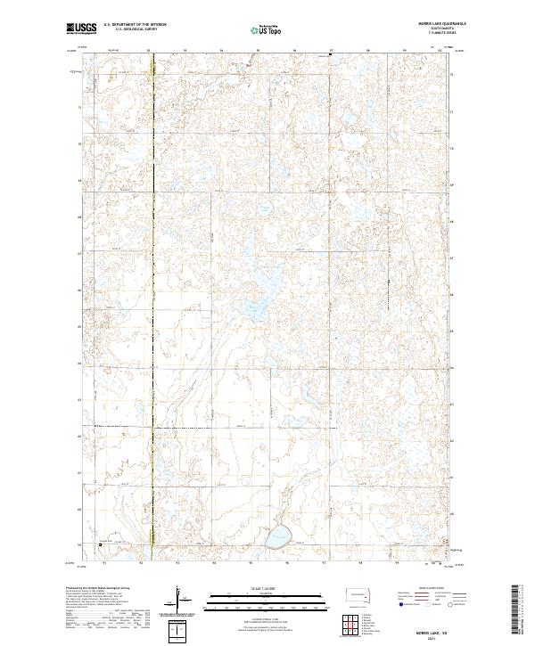 Morris Lake topographic map thumbnail
