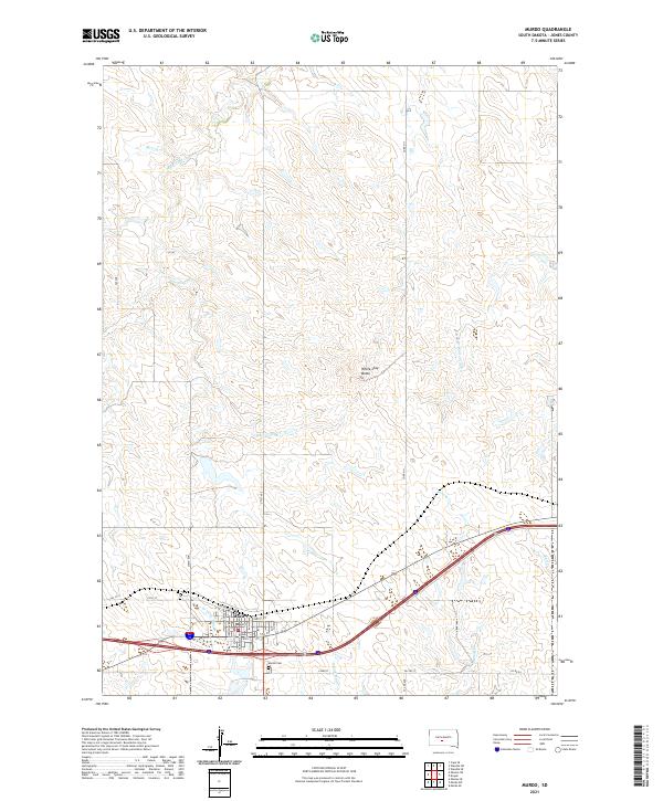 Murdo topographic map thumbnail