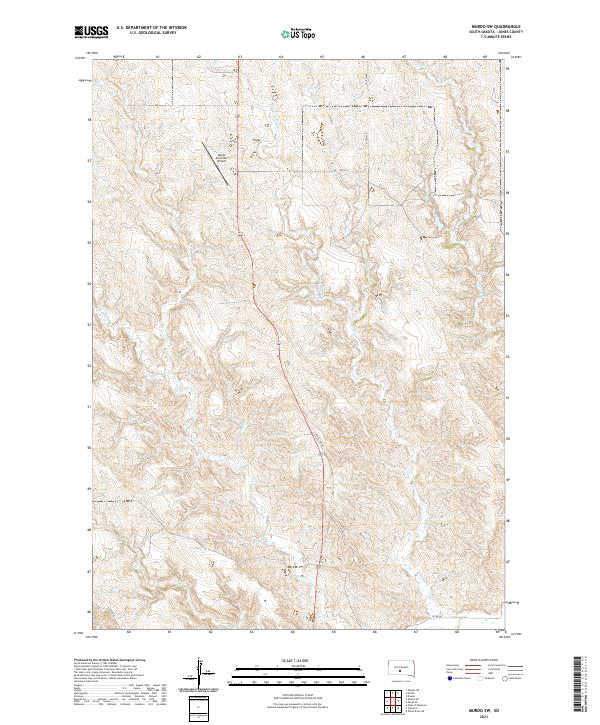 Murdo SW topographic map thumbnail