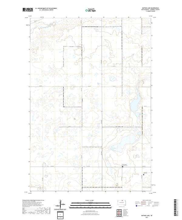 Mutske Lake topographic map thumbnail