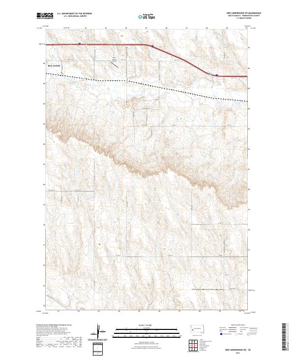 New Underwood SW topographic map thumbnail