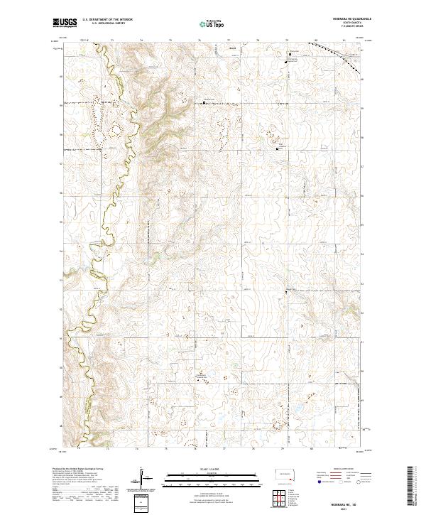 Niobrara NE topographic map thumbnail