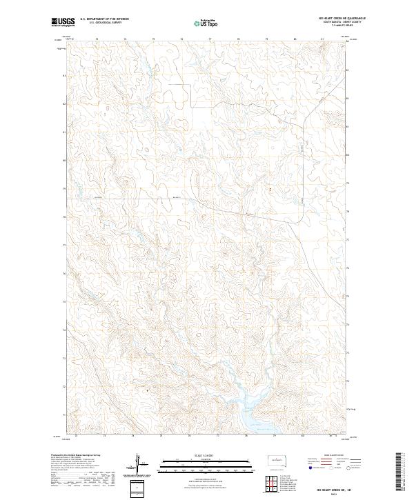 No Heart Creek NE topographic map thumbnail