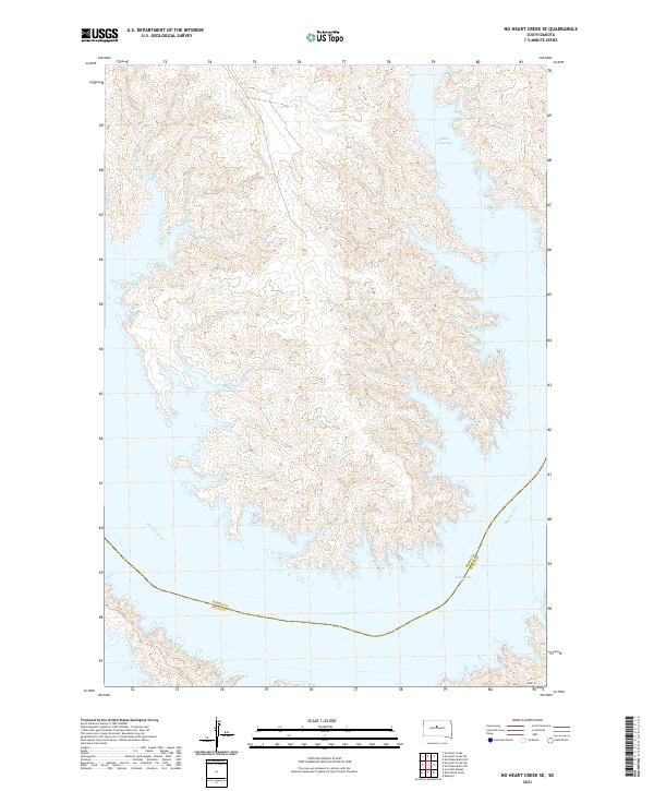 No Heart Creek SE topographic map thumbnail