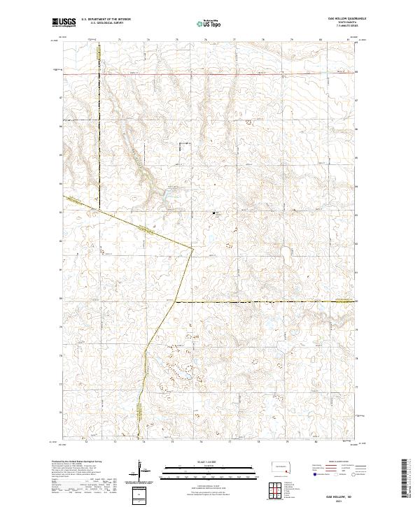Oak Hollow topographic map thumbnail
