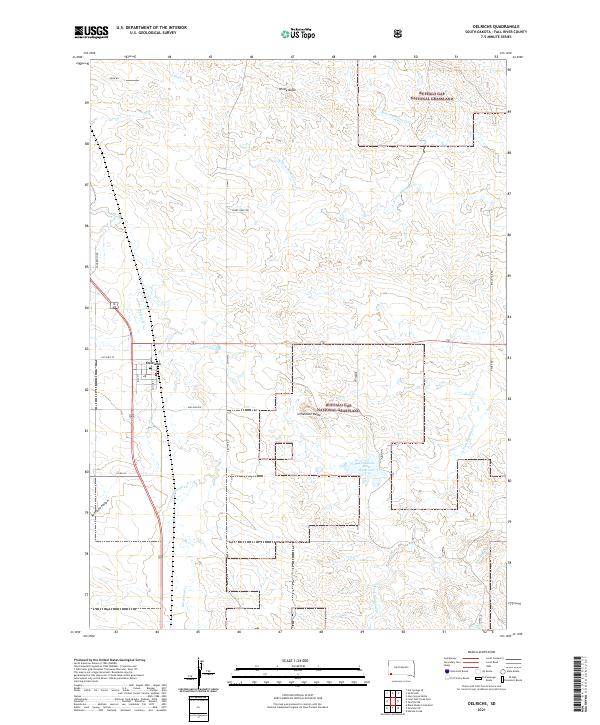 Oelrichs topographic map thumbnail
