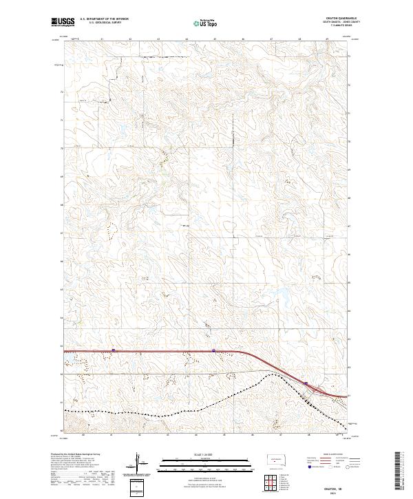 Okaton topographic map thumbnail