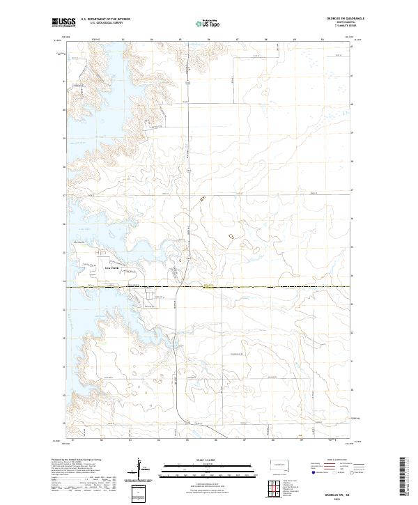 Okobojo SW topographic map thumbnail
