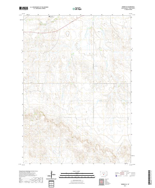 Okreek SE topographic map thumbnail