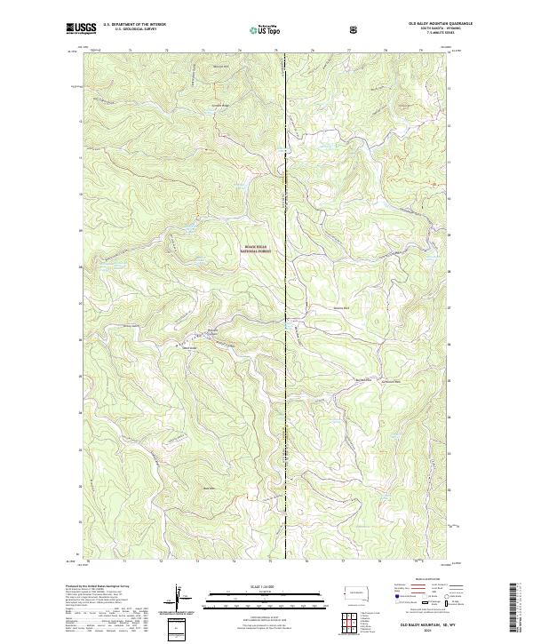 Old Baldy Mountain topographic map thumbnail