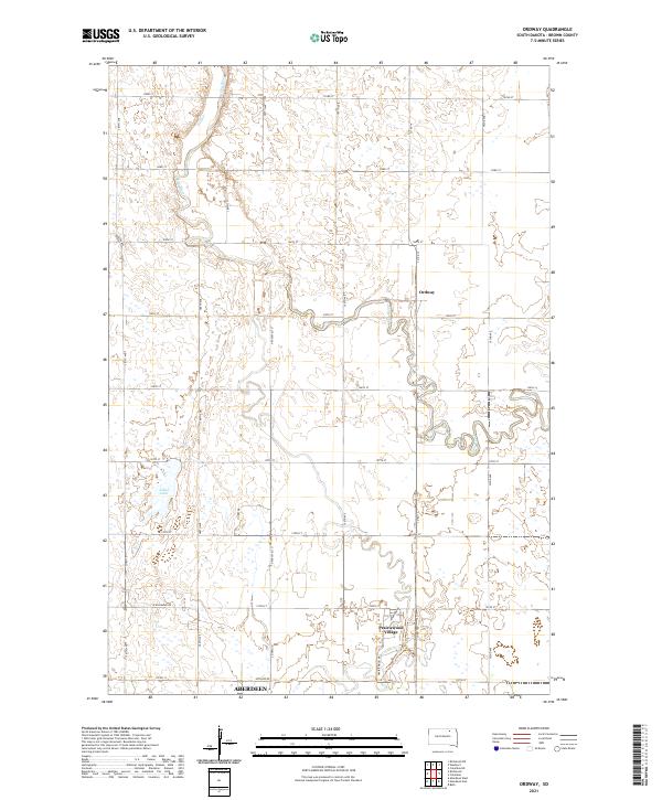 Ordway 2021 topographic map thumbnail