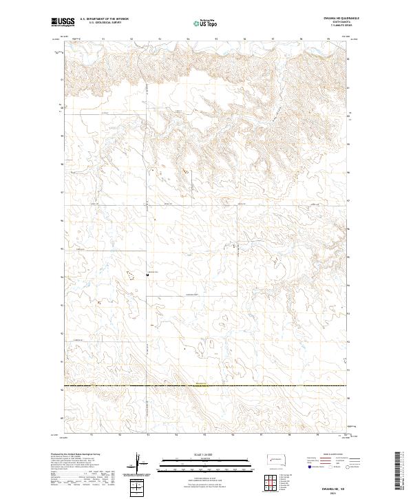 Owanka NE 2021 topographic map thumbnail