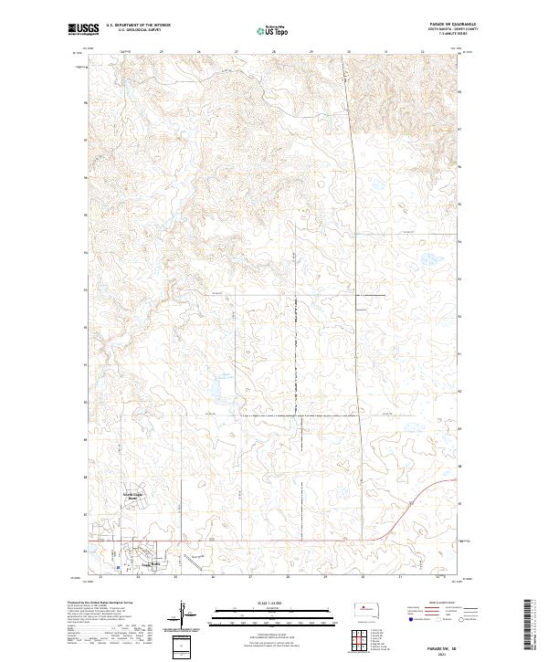 Parade SW topographic map thumbnail