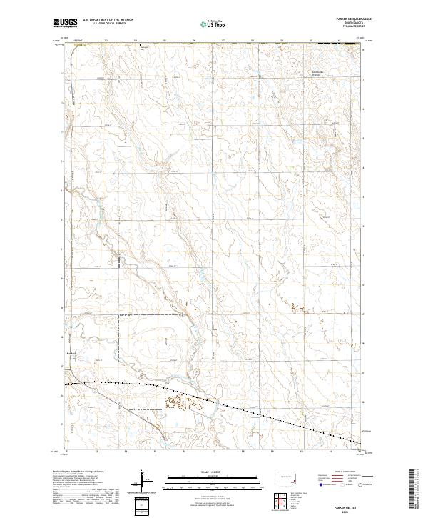 Parker NE topographic map thumbnail