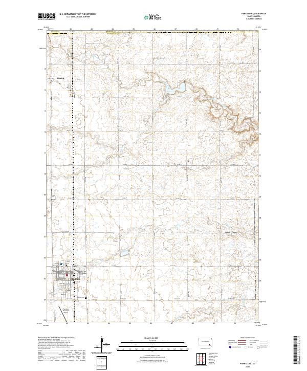 Parkston 2021 topographic map thumbnail