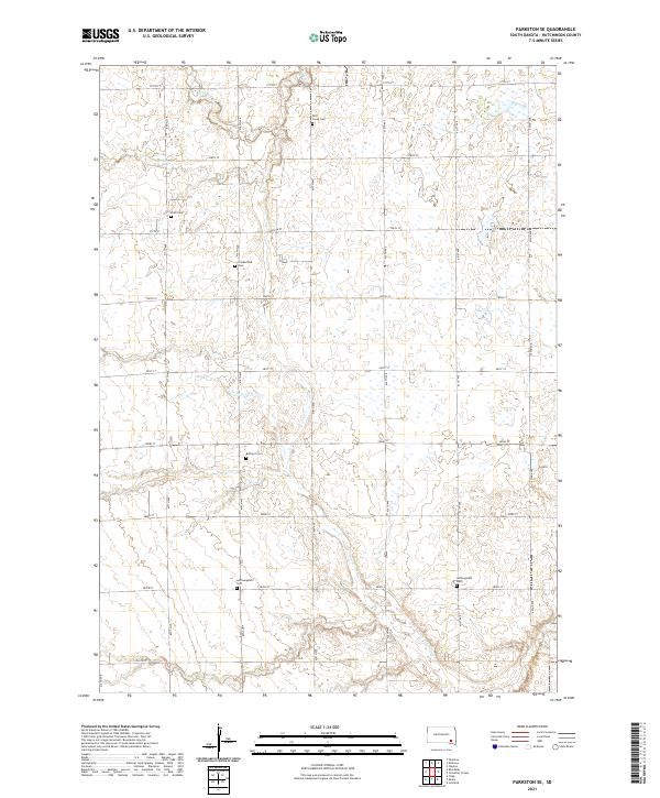 Parkston SE topographic map thumbnail