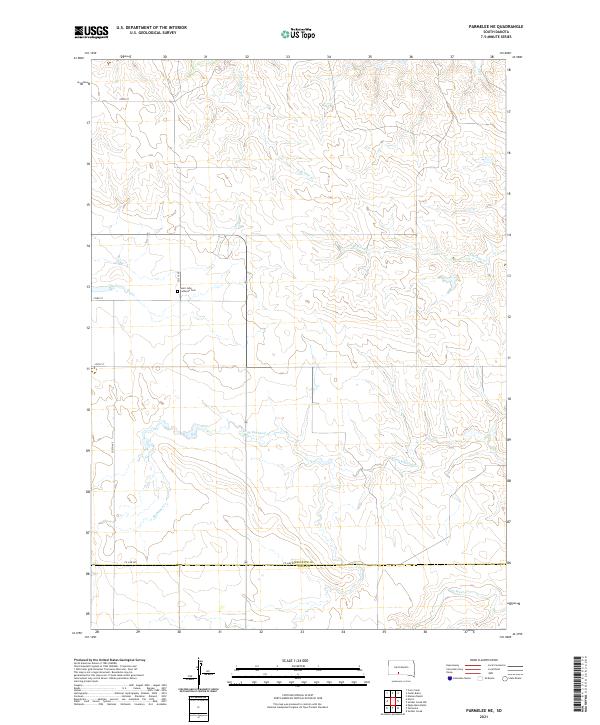 Parmelee NE topographic map thumbnail