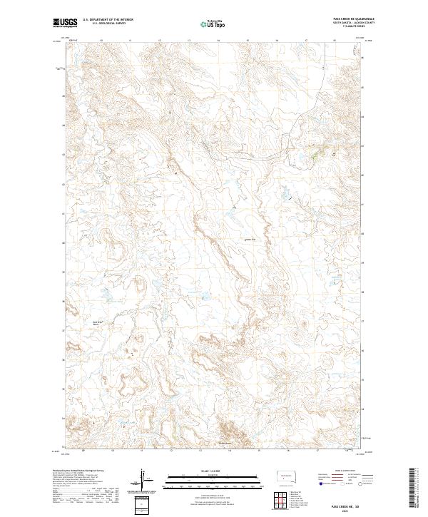 Pass Creek NE topographic map thumbnail