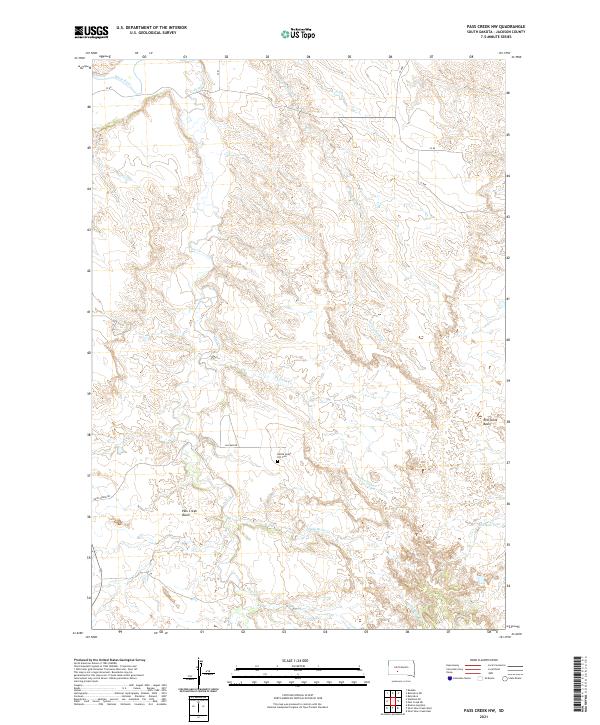 Pass Creek NW topographic map thumbnail