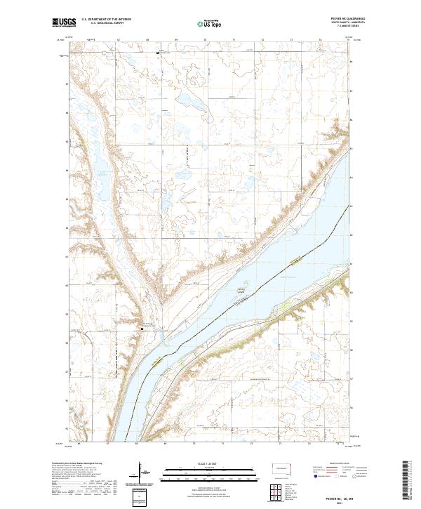 Peever NE 2021 topographic map thumbnail