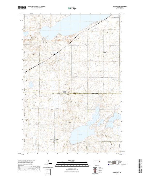 Pelican Lake topographic map thumbnail