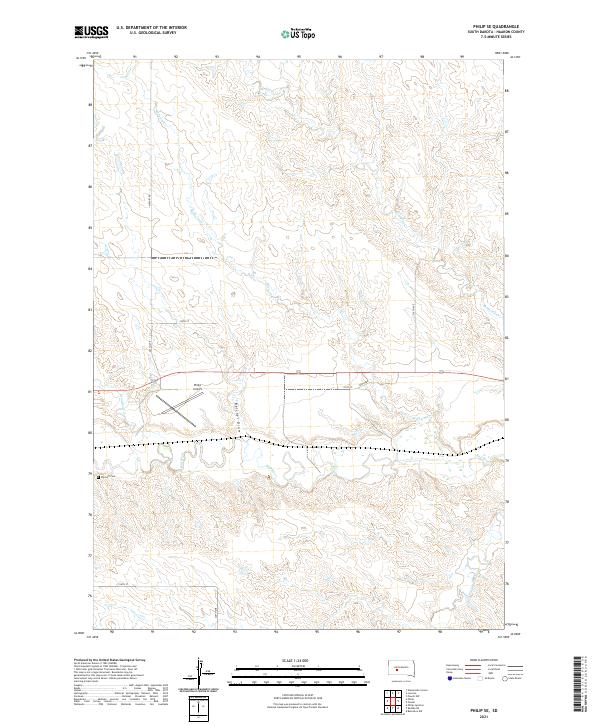 Philip SE topographic map thumbnail