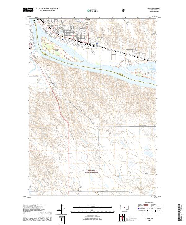 Pierre 2021 topographic map thumbnail