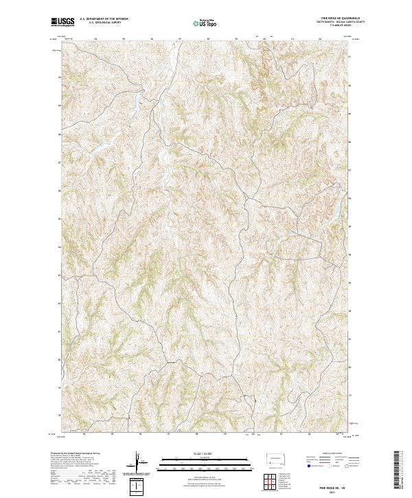 Pine Ridge NE 2021 topographic map thumbnail