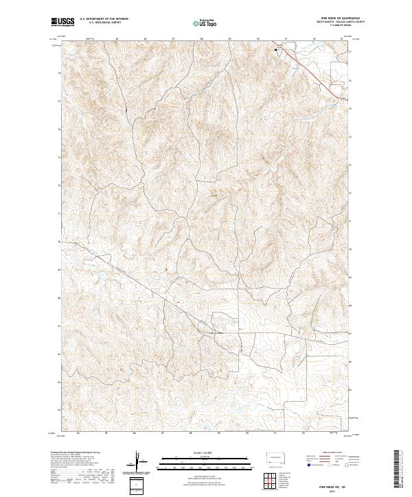 Pine Ridge SW topographic map thumbnail