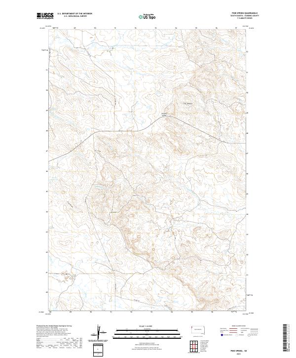 Pine Spring 2021 topographic map thumbnail