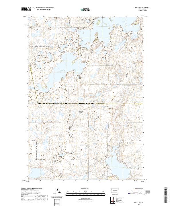 Piyas Lake topographic map thumbnail