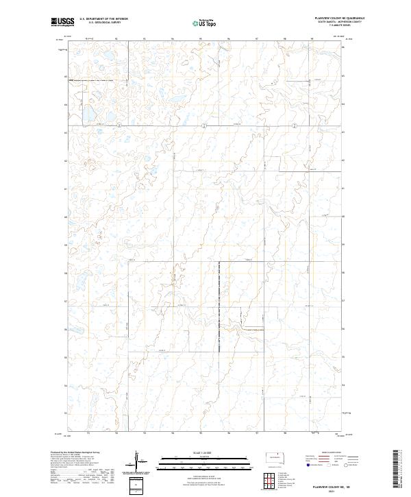 Plainview Colony NE topographic map thumbnail