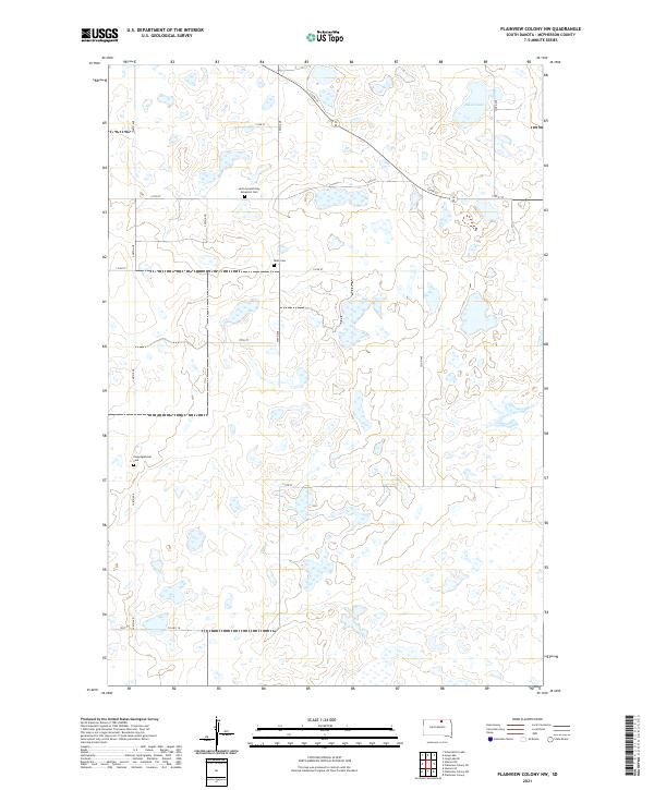 Plainview Colony NW topographic map thumbnail