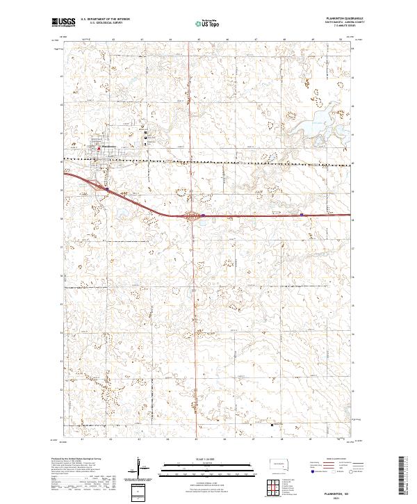 Plankinton 2021 topographic map thumbnail