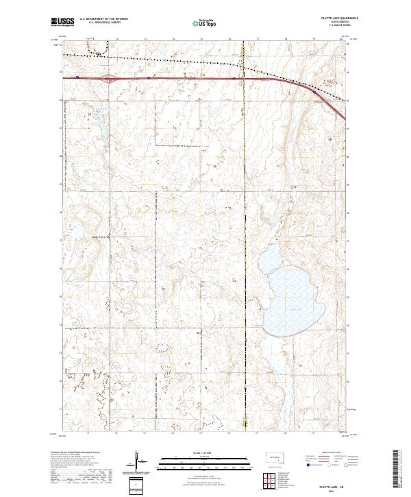 Platte Lake topographic map thumbnail