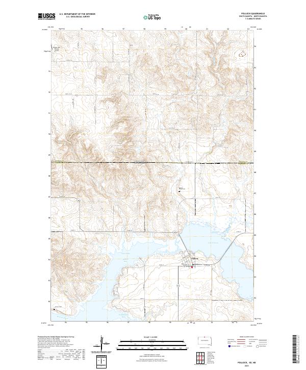 Pollock 2021 topographic map thumbnail