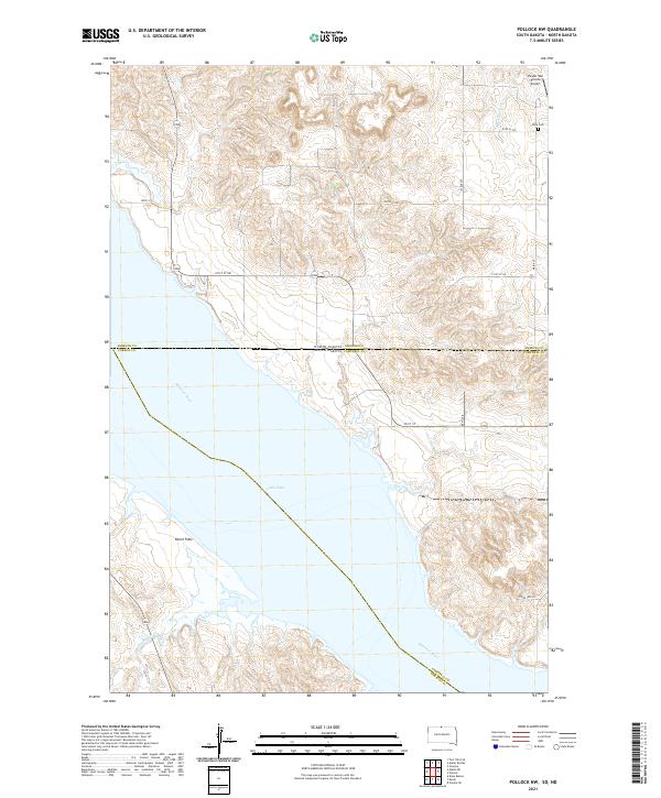 Pollock NW 2021 topographic map thumbnail