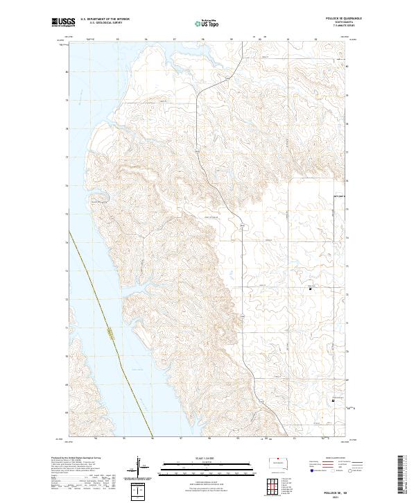 Pollock SE topographic map thumbnail