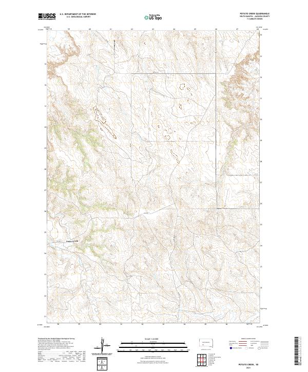 Potato Creek topographic map thumbnail