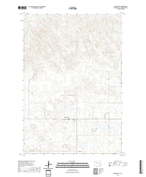 Prairie City topographic map thumbnail