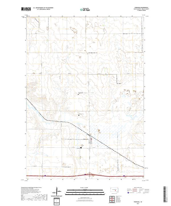 Pukwana 2021 topographic map thumbnail