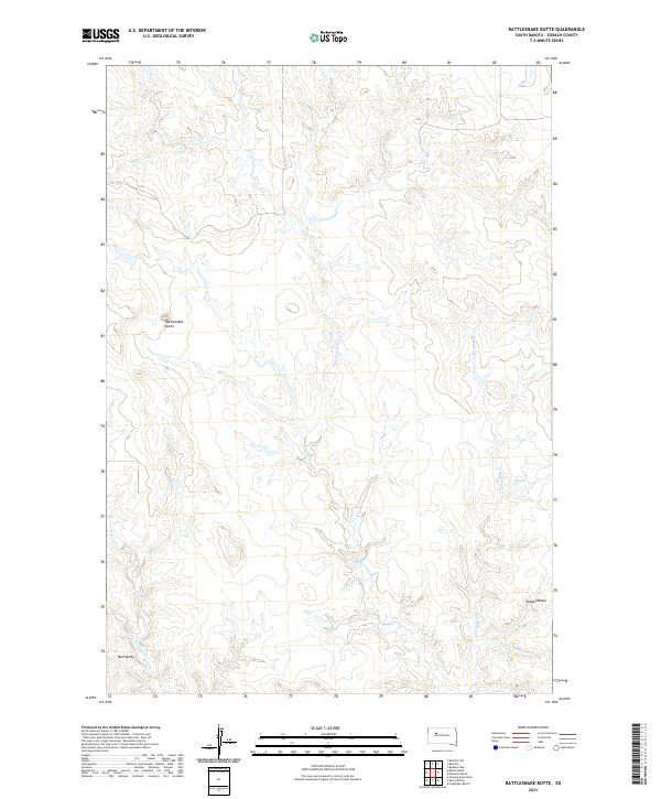 Rattlesnake Butte topographic map thumbnail