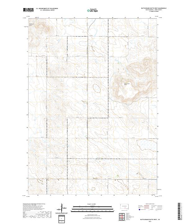 Rattlesnake Butte West topographic map thumbnail