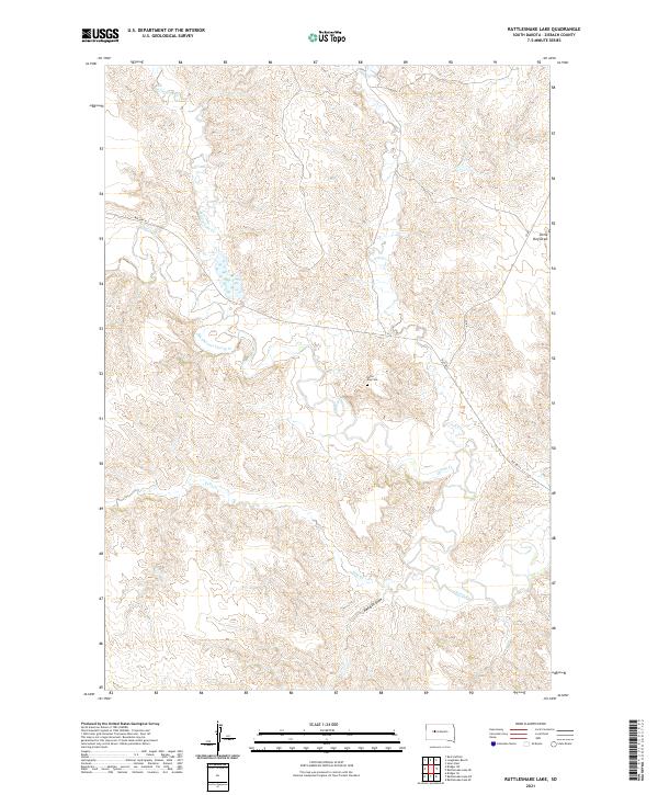 Rattlesnake Lake topographic map thumbnail