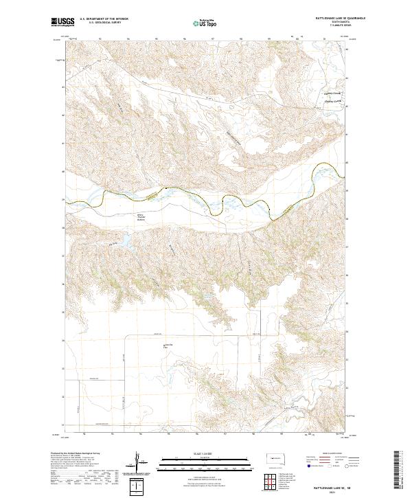 Rattlesnake Lake SE topographic map thumbnail