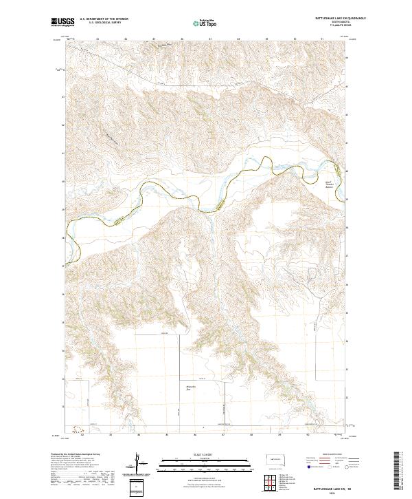 Rattlesnake Lake SW topographic map thumbnail