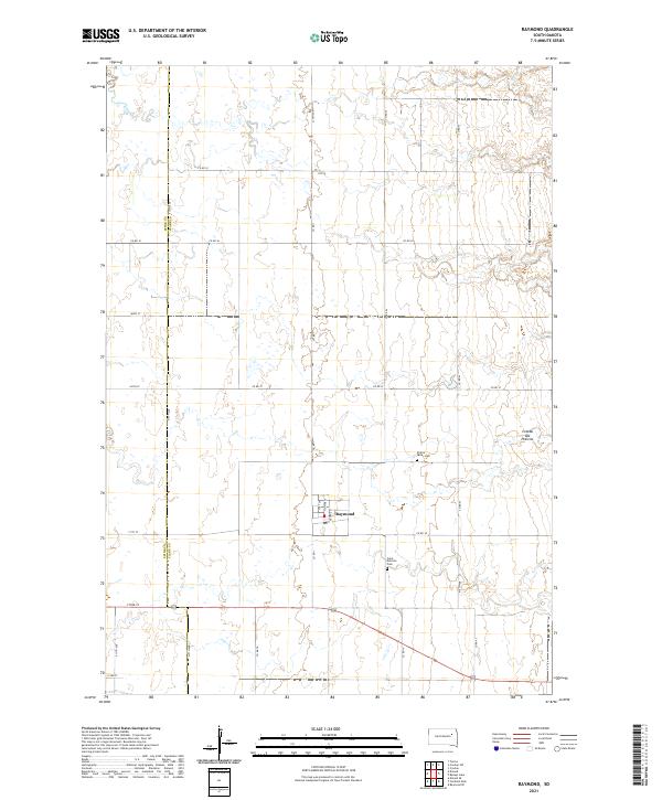 Raymond 2021 topographic map thumbnail