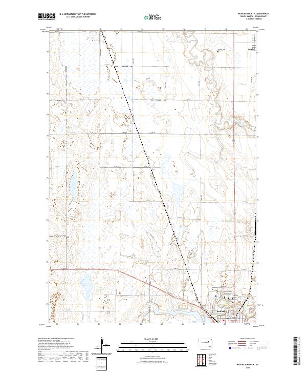 Redfield North topographic map thumbnail