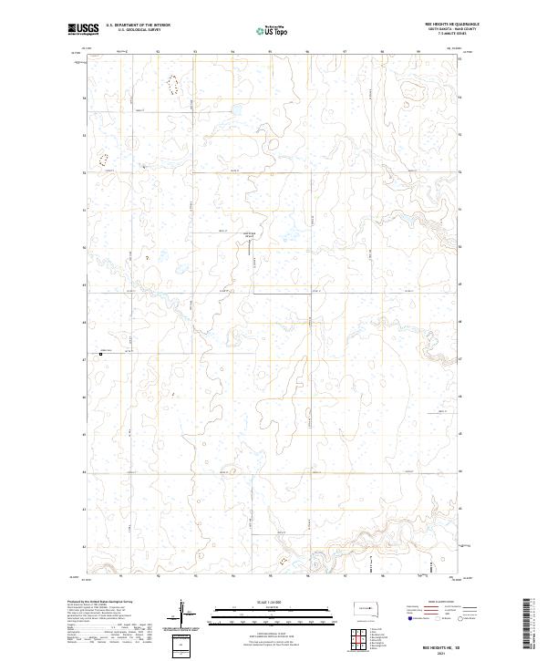 Ree Heights NE topographic map thumbnail